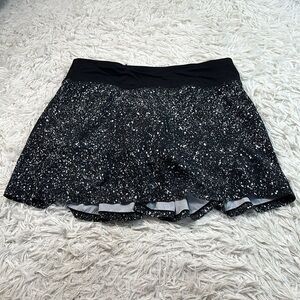 Lululemon Circuit Breaker Skirt (Tall) Splatter White Black / Black